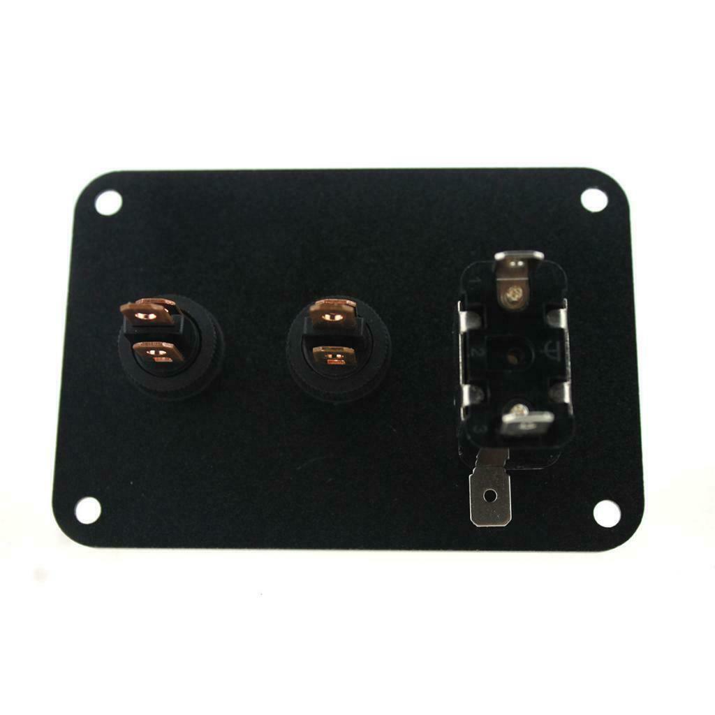 Car Marine Boat 12V 3-Gang Toggle Switches Control Panel Carbon Fiber Cover