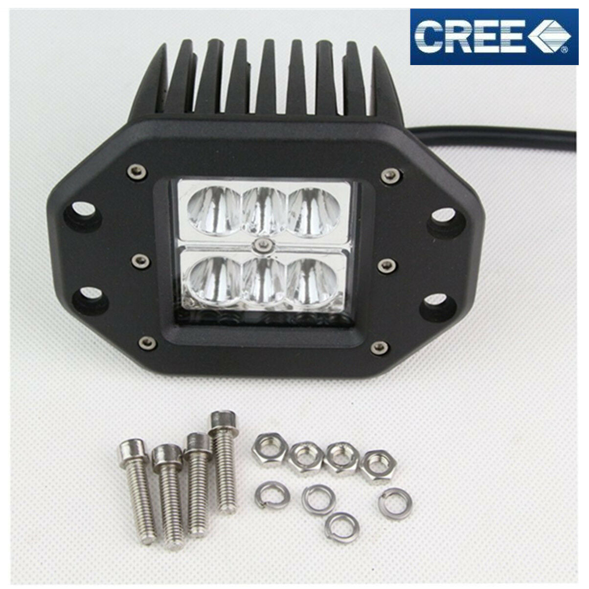 18W 6LED  LED Work Driving Spot Beam Light Bar Offroad Truck 4WD SUV 1X