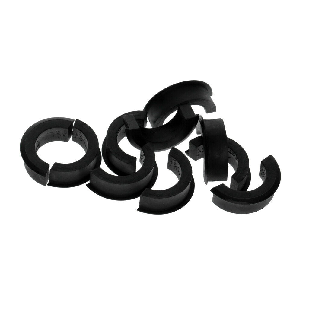 10 Pairs Bike Plastic Handlebar Spacer Two Size, Black