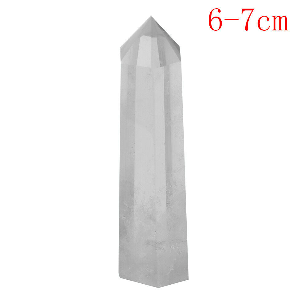 Natural Clear Quartz Crystal Healing Mineral Specimen Stone Wand Reiki 6-7cm HOT