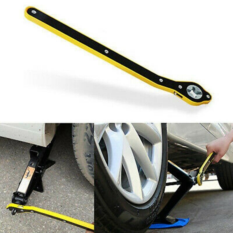 Automobile Tire Ratchet Wrench Tire Jack Removal Wrench Cross Jack Labor SavE5G3