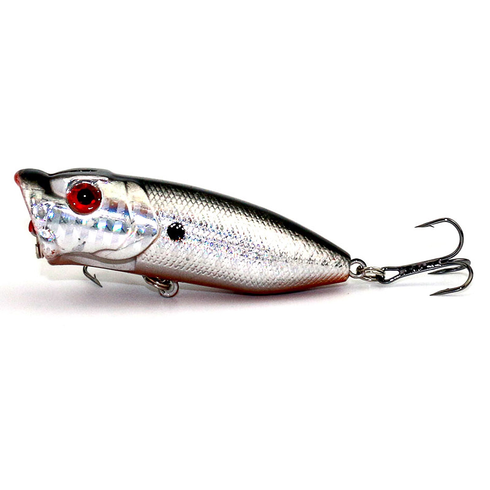 6.5cm 5pcs Topwater Popper Minnow Freshwater Fishing Lures Bass Bait Tackle Hook