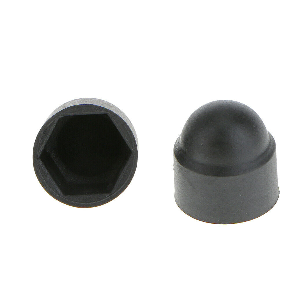 100pcs/lot Black Dome Hex Bolt Nut Protective Caps Covers M6 10x13mm