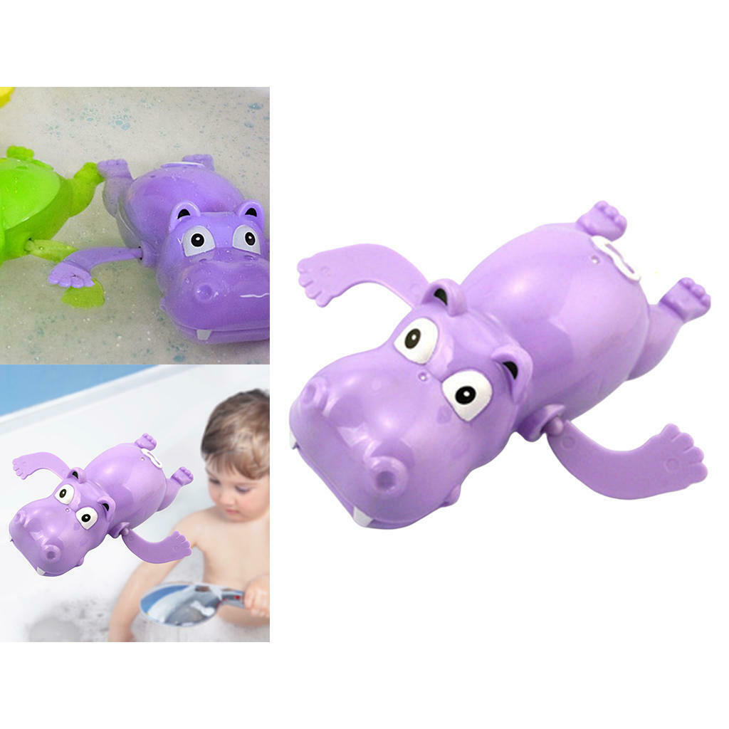 Wind-up Hippo Swimming Dabbling Bath Toys Bag Filler Birthday Gift for Kids