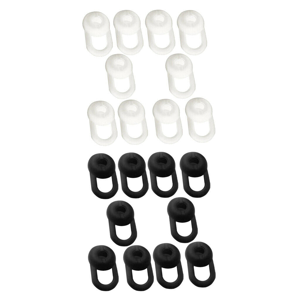 20 Pieces Soft Silicone Ear Buds Waterproof Eartips Replace for