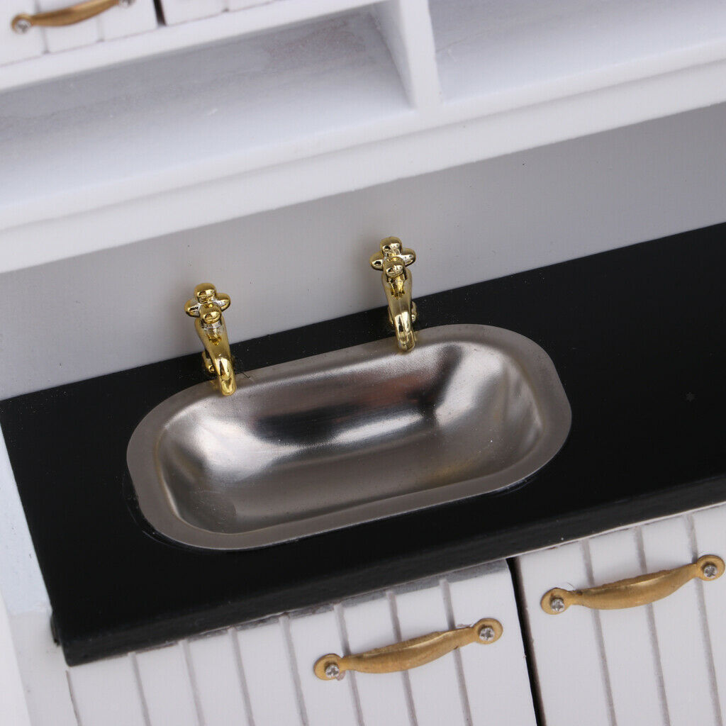 Luxury Wood Wood Miniatures Cabinet White Cupboard Ornaments Room Accs