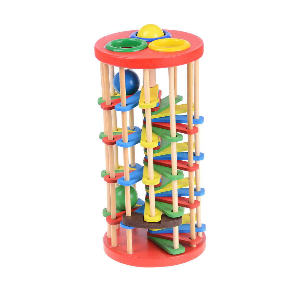 Pound And Roll Wooden Tower With Hammer Knock The Ball Roll Off Ladder KidsTBDA