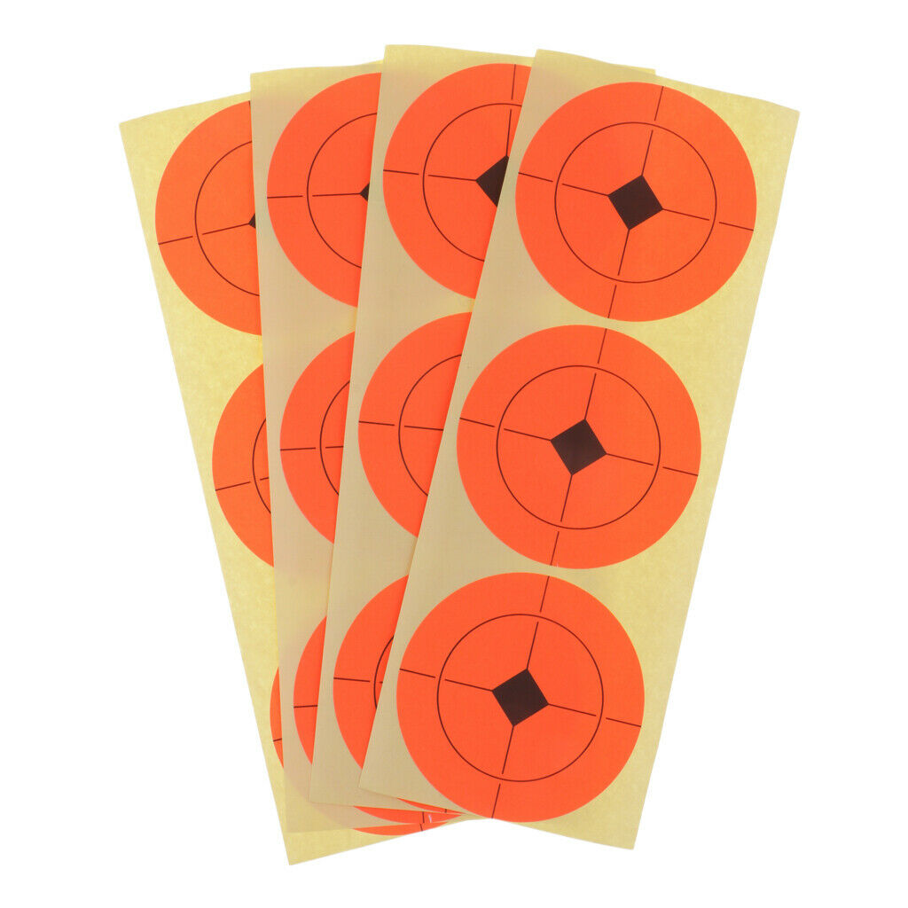 120pcs Shooting Paper Target Florescent Orange Self adhesive Target Stickers
