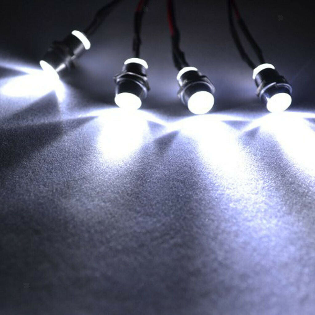 4pc RC LED Lights Headlight Spotlight for 1/5 1/8 1/10 1/12 1/16 RC Buggy