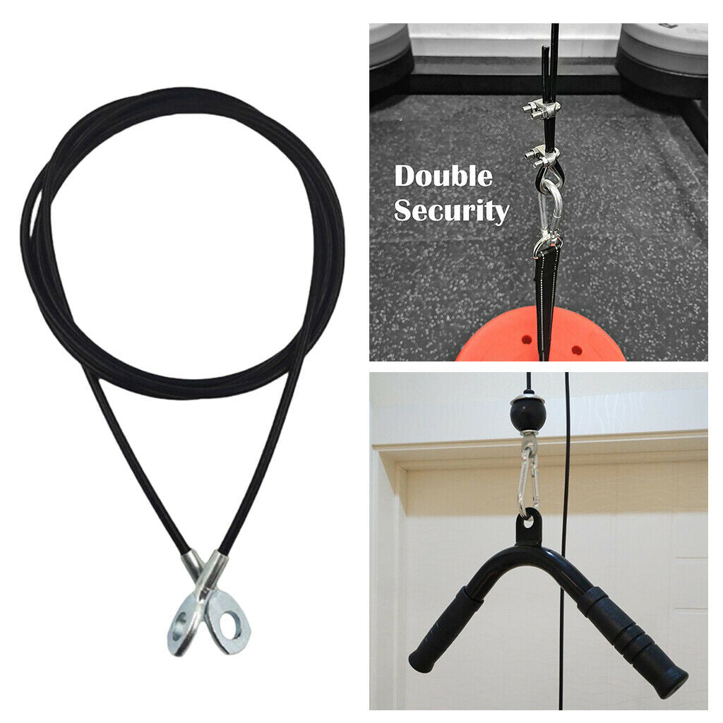 Pack 2 Adjustable Steel Fitness DIY Pulley Cable Triceps Training Workout