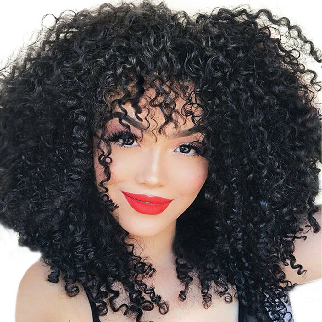African American Style  Resistant Synthetic Hair Wigs +   Long Black