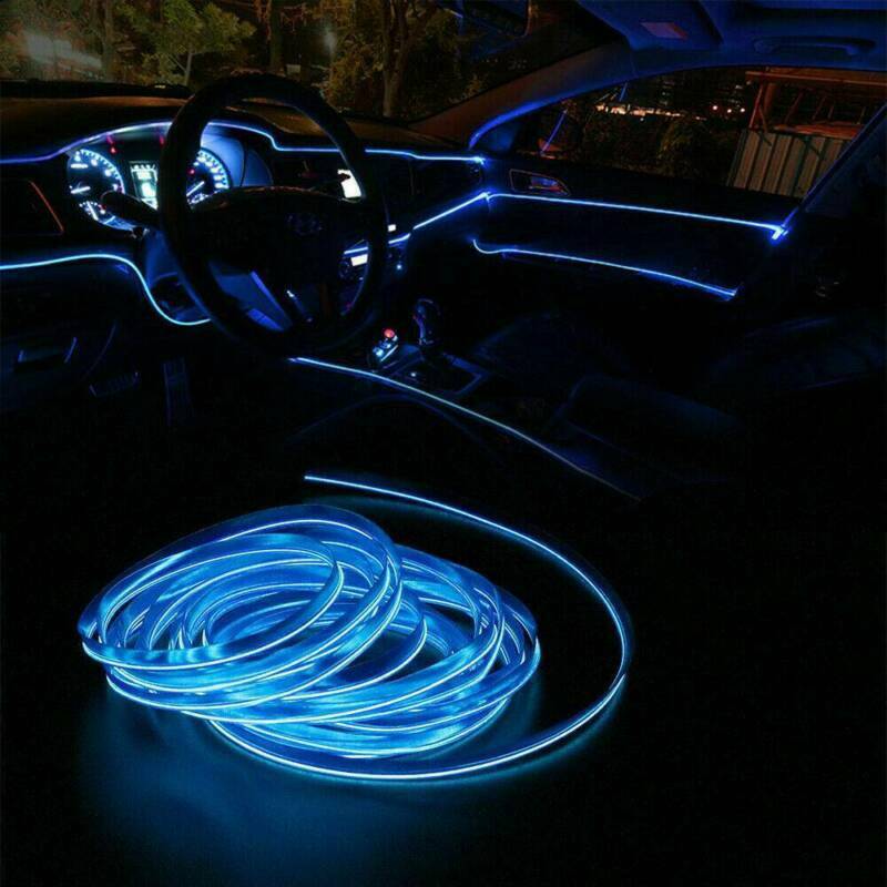 16.4 FT Auto Car Interior Atmosphere Wire Strip Light LED Decor Lamp Accessories
