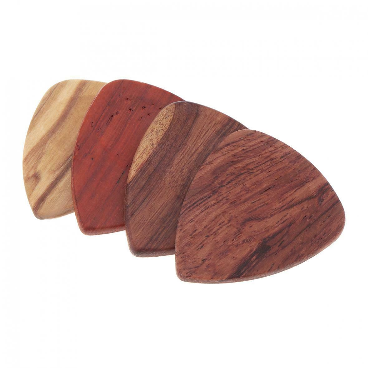 Guitar Picks 4pcs Wood Material Guitar Picks Plectrum  String Instrument
