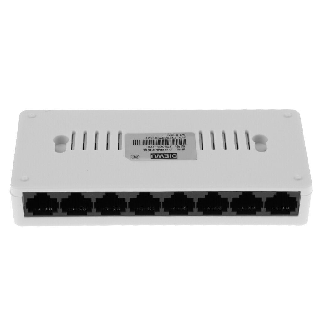 8Ports 100Mbps Fast Smart Swicth Power Over Ethernet Switcher Plastic Case