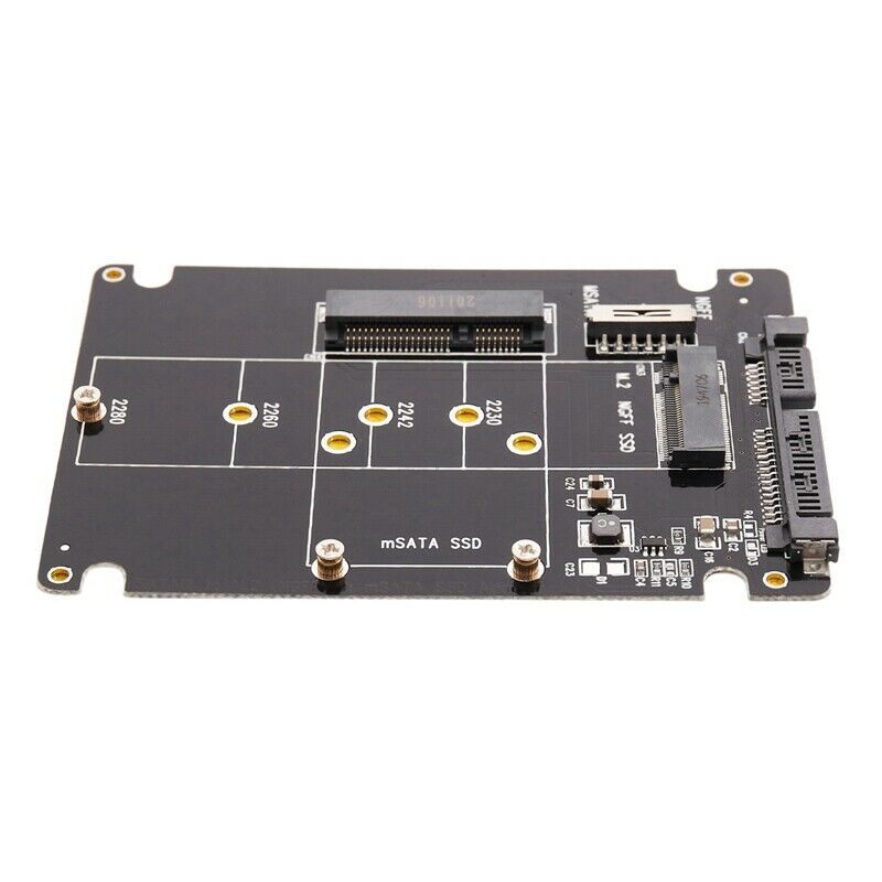 2 in 1 NGFF M.2 B+M Key Mini PCI-E or mSATA SSD to SATA III Adapter Card for fP4