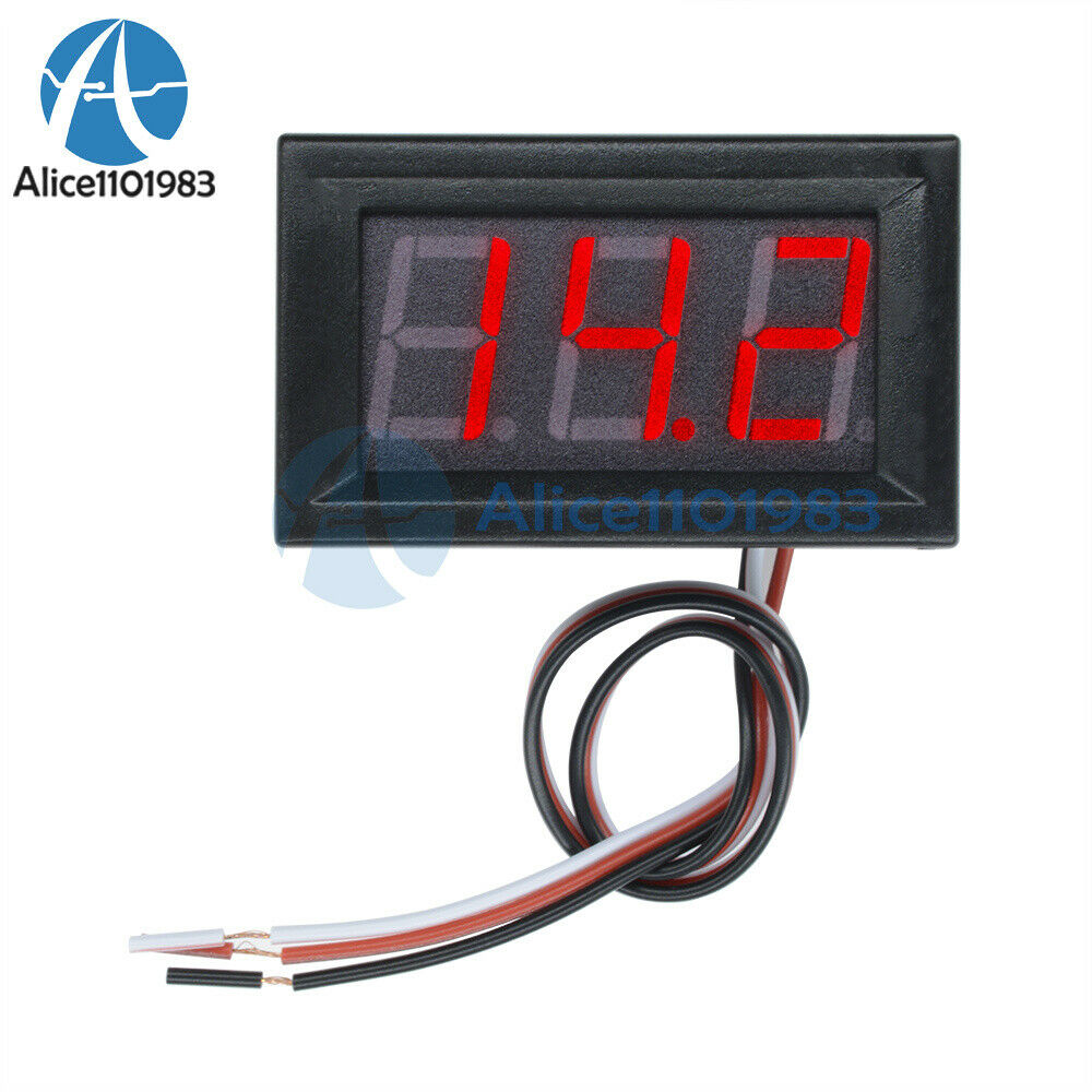 0.56" DC 4.5-30V Red LED Digital Voltmeter Panel Accurate Meter 3 Wire Display