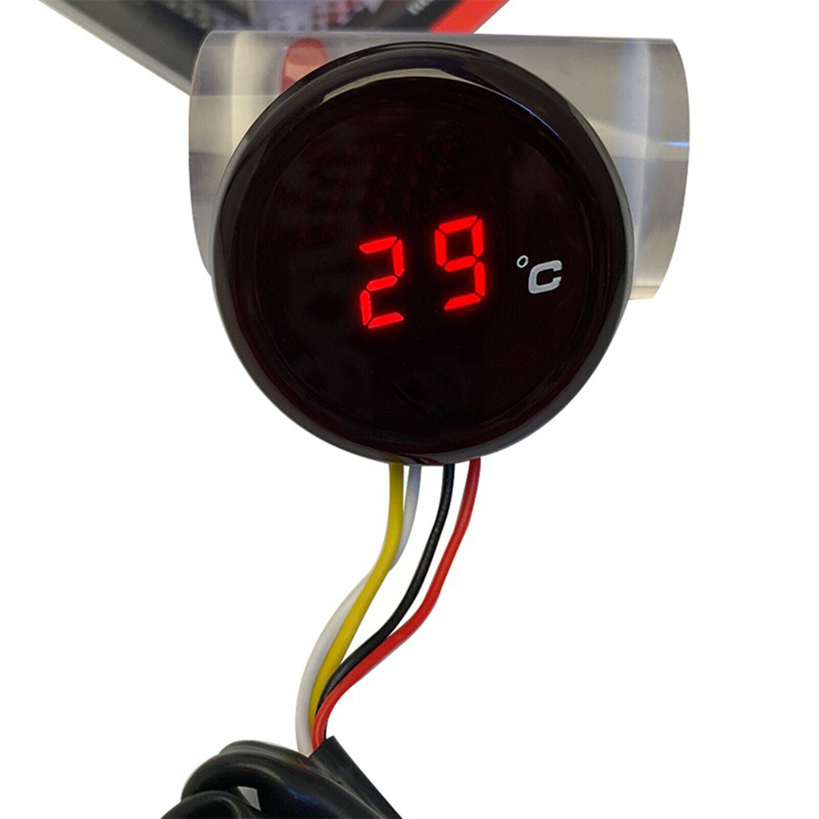 Scooter Motorcycle Water Temp Meter Gauge 0~120 Degree Accessories Red LED