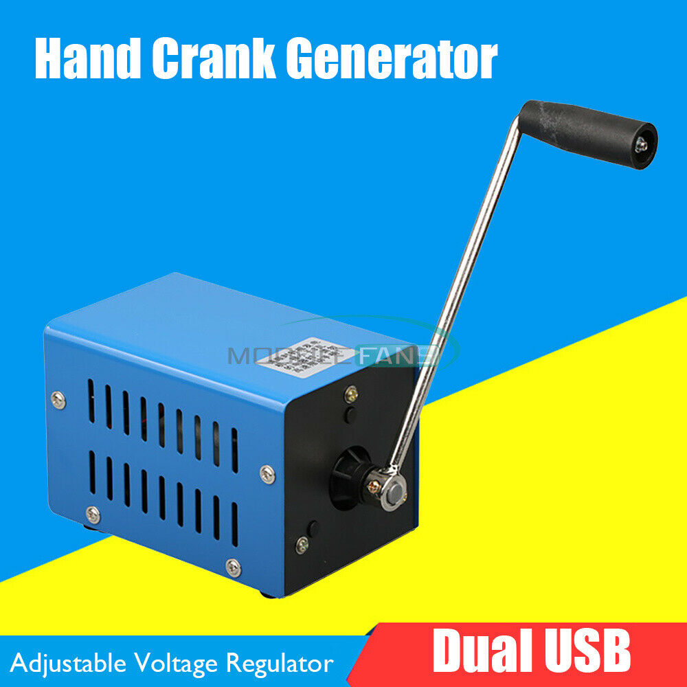 Portable Hand Manual Crank 20W Emergency Power Generator Electric USB Charger