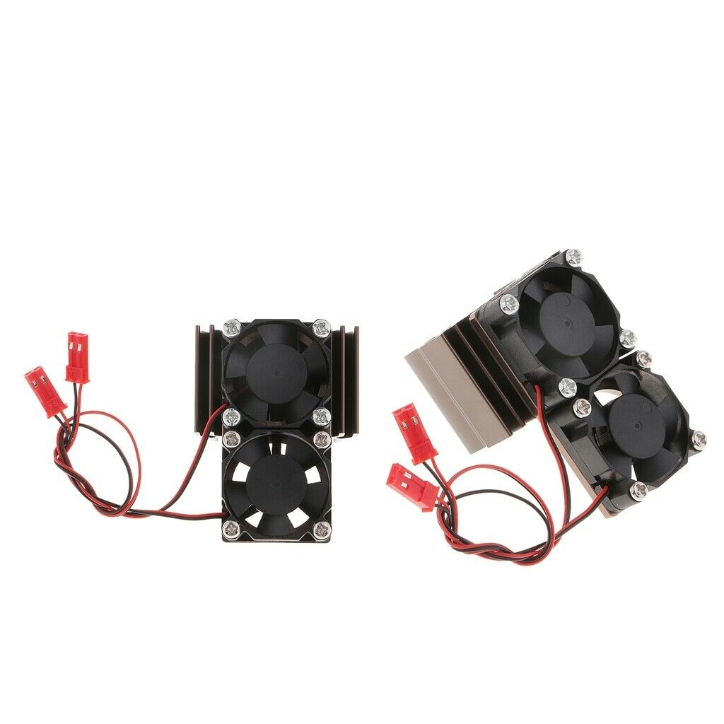 2x Brushed Brushless Motor Heatsink Radiator and Cooling Fan for 550 540