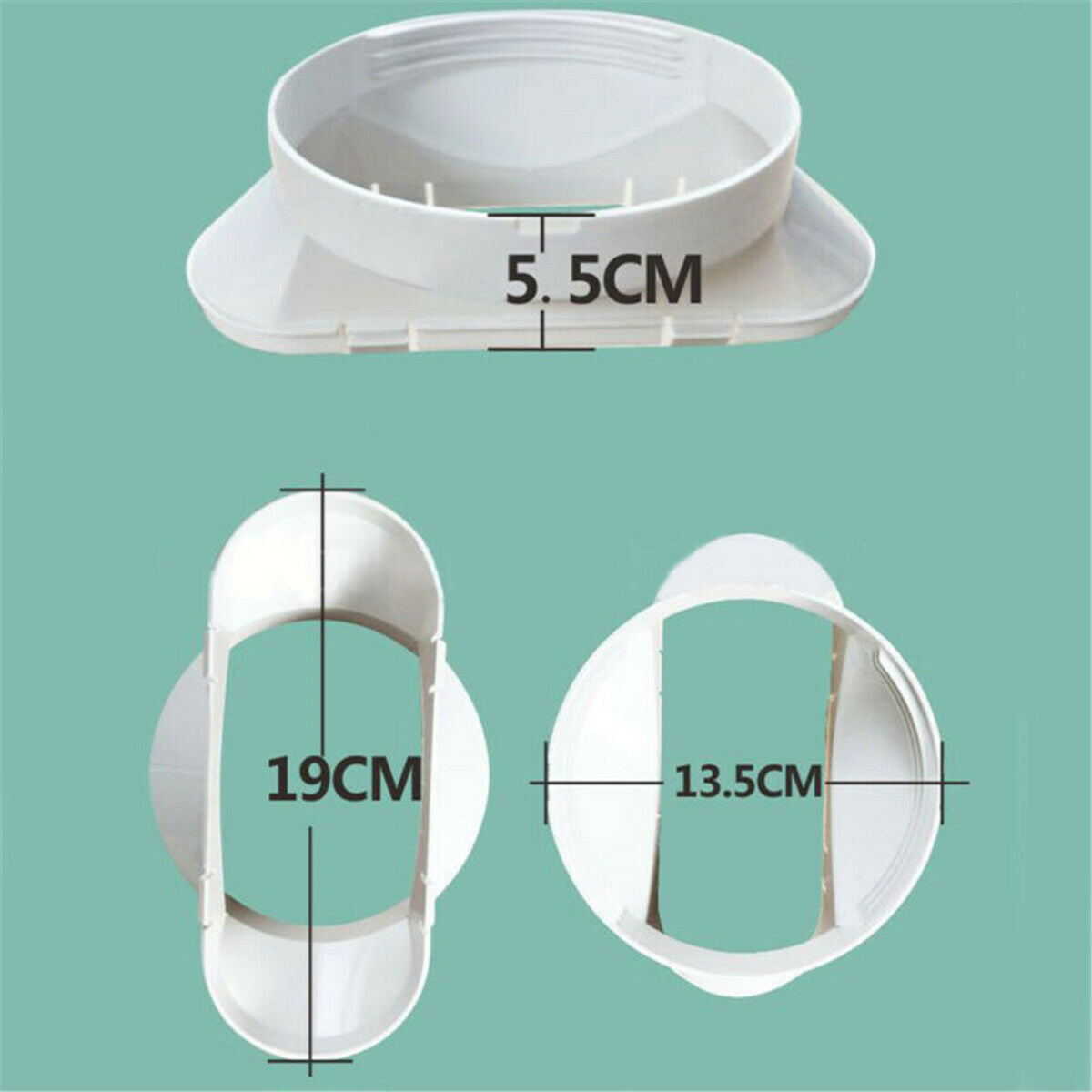 Portable Air Conditioner Window Exhaust Duct Pipe Hose Interface Connector Parts