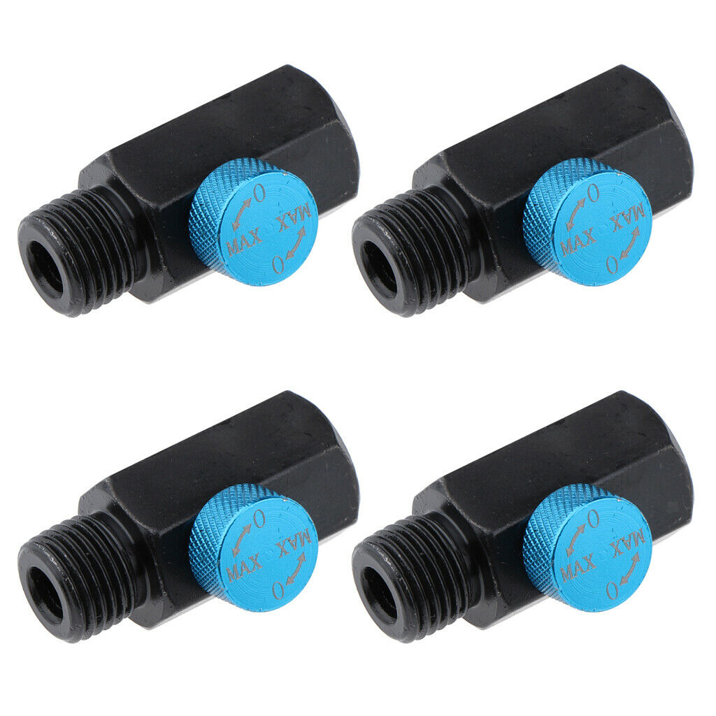4 Pieces 1/4 NPT Inline Regulator Durable Steel Compressed Air Pressure Valve