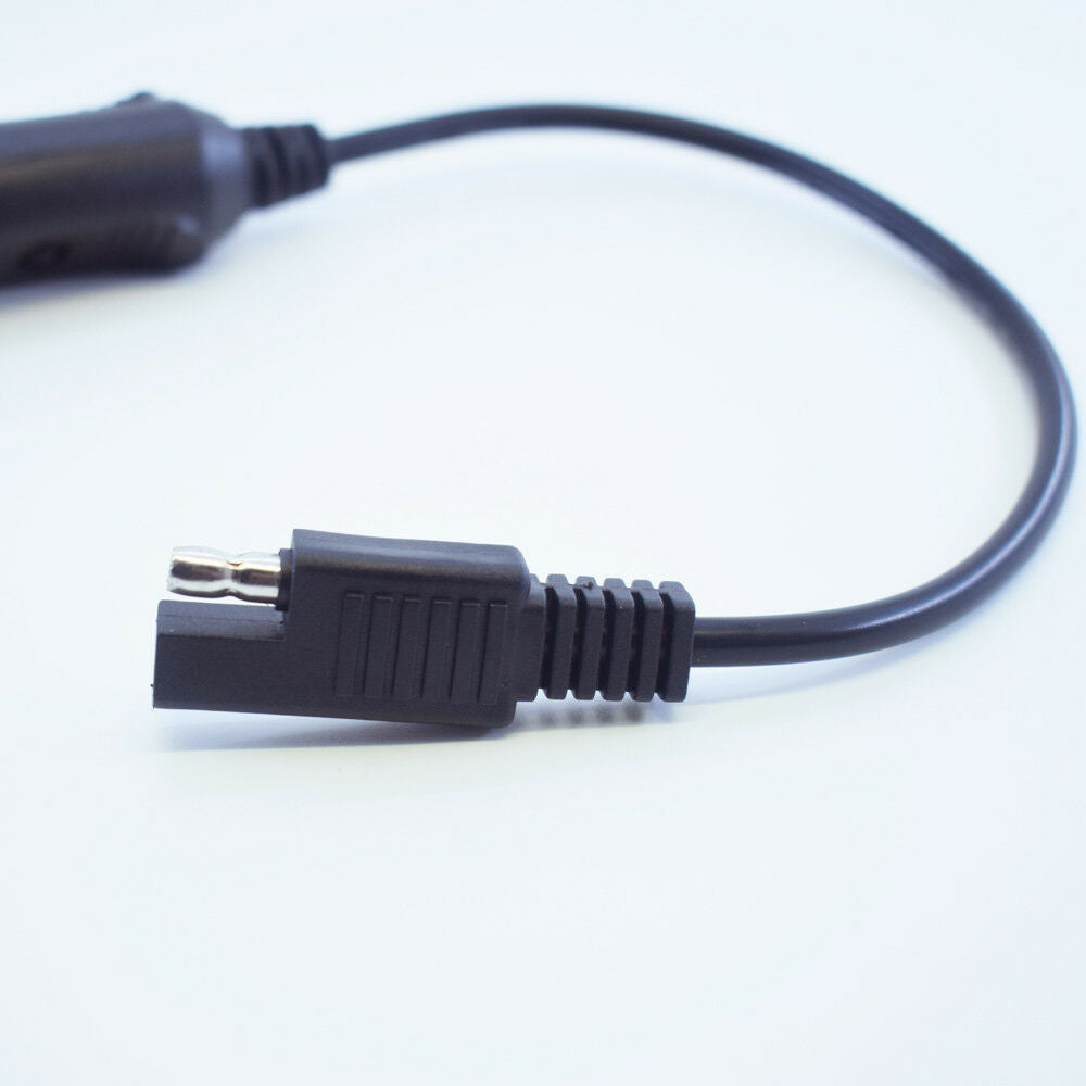 1pc 30cm 18AWG 12V Car Cigarette Lighter Plug to SAE Adapter Extension Cable