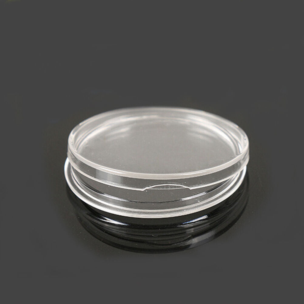 23mm 100pcs Applied Clear Round Cases Coin Storage Capsules Holder Plastic SEDD