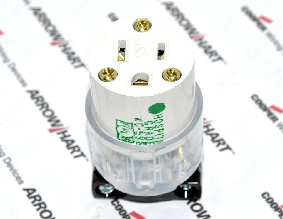 1pcs-COOPER 8269 15A 125V Thermoplastic Hospital Grade Connector NEMA 5-15