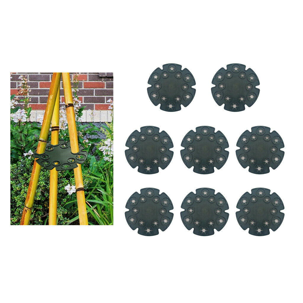 8x Heavy-duty Cane Holder Plastic Plant Cane Support Holder for Beans Green