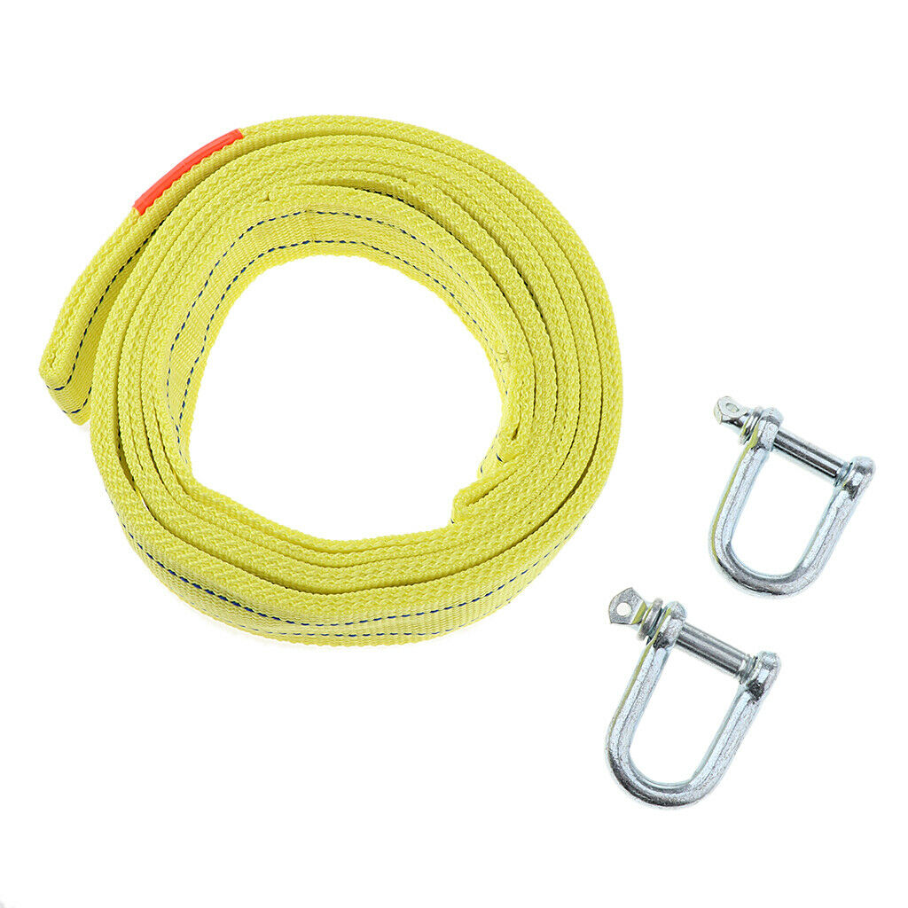 16FT Heavy Duty Tow Strap with Hooks 5Tons Capacity Rope 660G