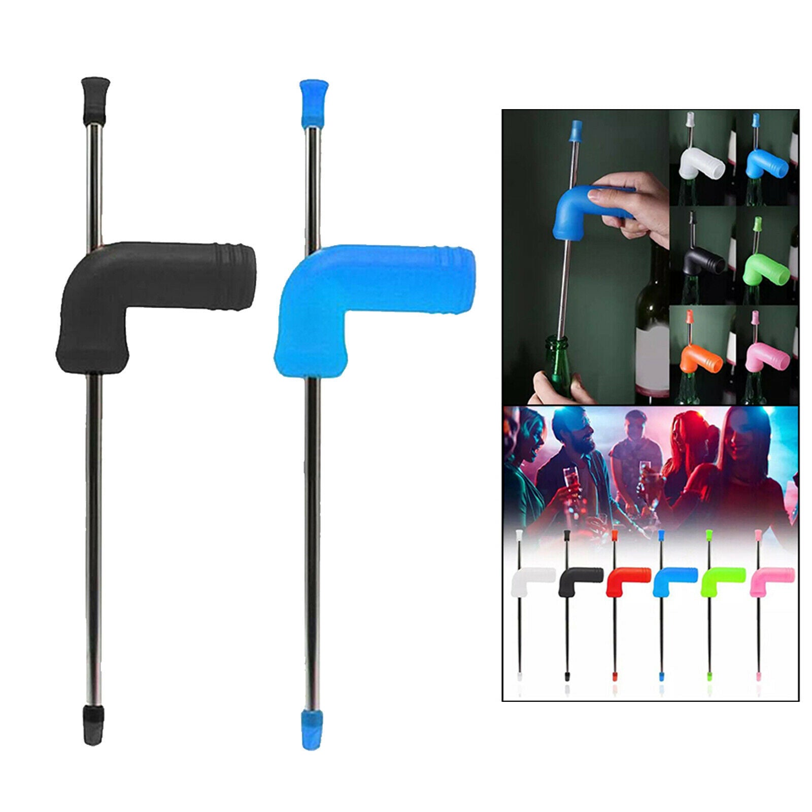 Plastic Beer Snorkel Dispensers Bong Funnel Party Bar Club Beverage Beer