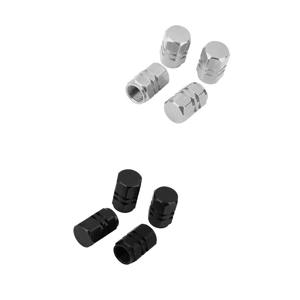 8x Aluminum Tire Wheel Rims Stem Air Valve Caps Tyre Cover Car Truck 2Color