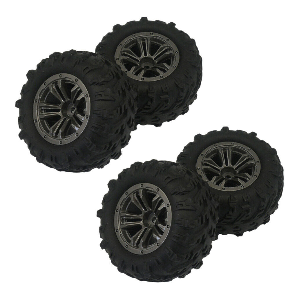4pcs RC Car Wheel Tyres Tire Parts for Xinlehong Q901 Q902 Q903 DIY Black