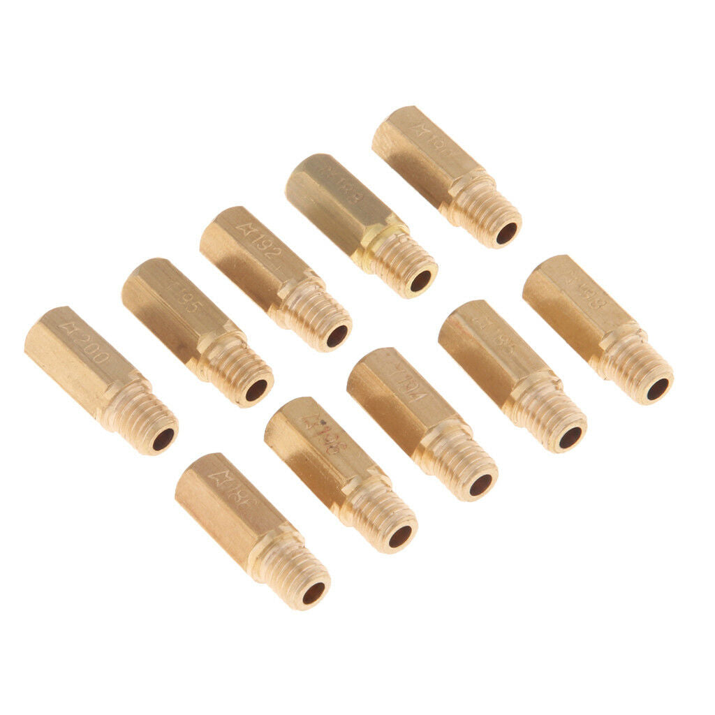 10pcs Carburetor Main Jet kit for PWK  OKO 185-200 / 10 Sizes