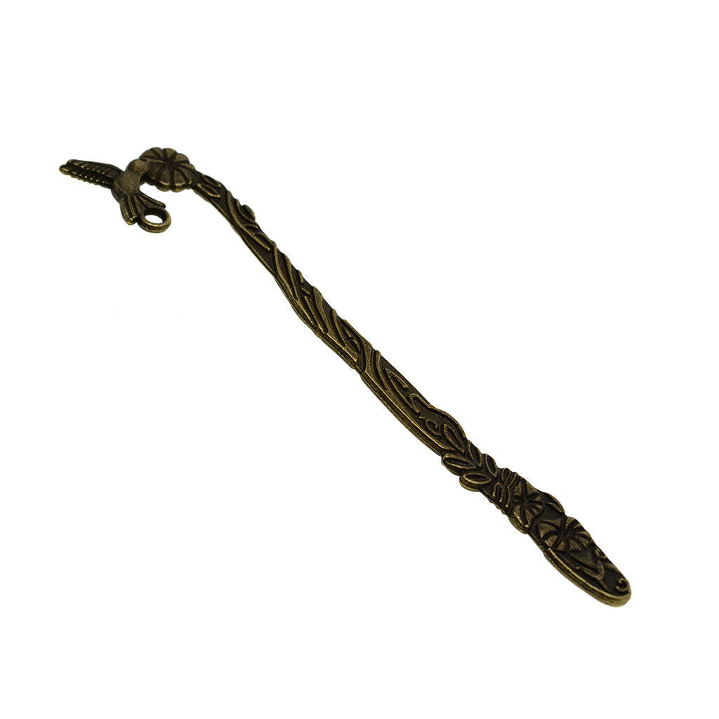 10 Pieces Retro Style Beading Flat Bookmarks With Loop Jewelry Bronze