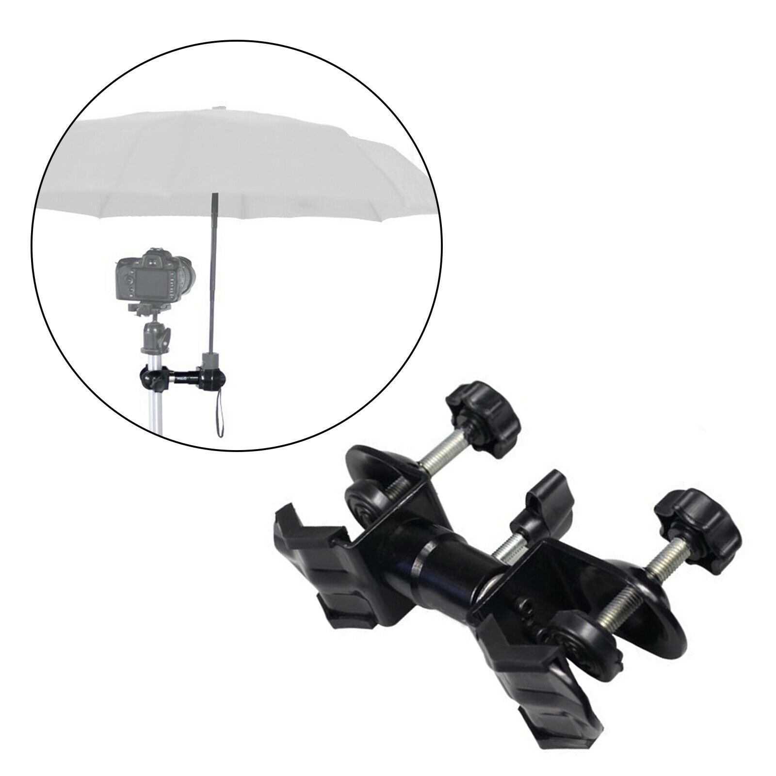 Umbrella Holder for Camera Stand Clamp Rain Hot Sun Shadow Shelter Accessory