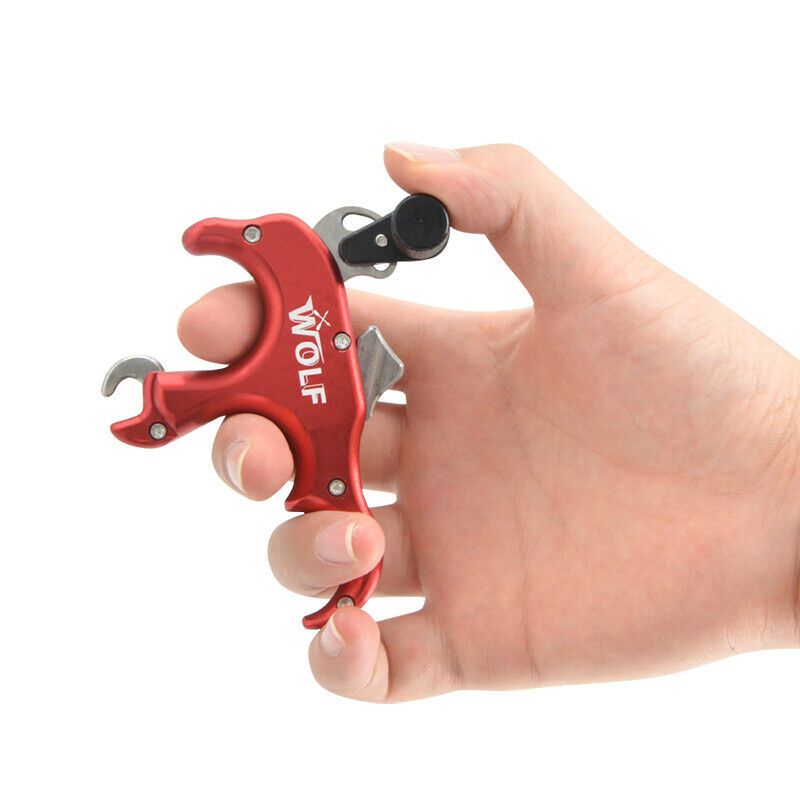 Archery Release Aids Thumb Caliper Trigger 3 Finger Grip Compound Bow Automatic