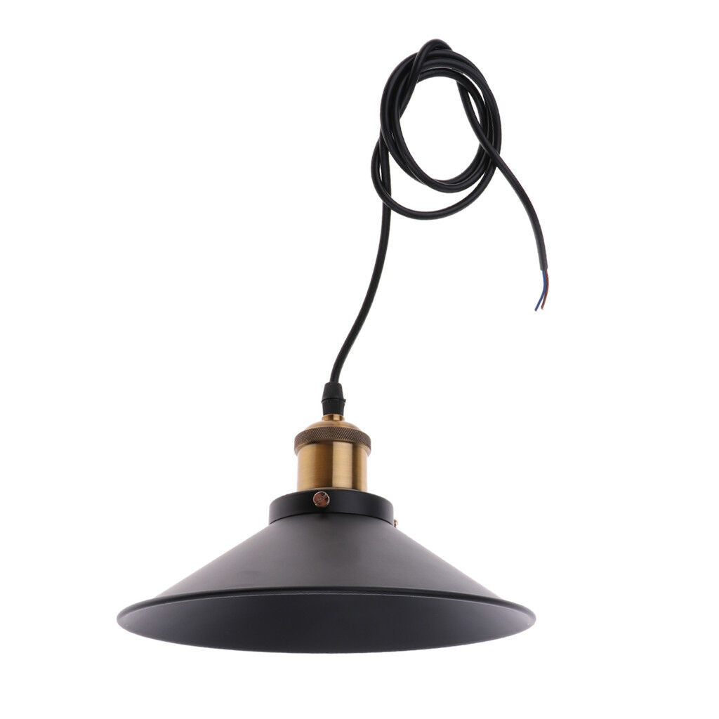 Black Ceiling Lamp Shade, Industrial Retro Hanging Light Metal Chandelier