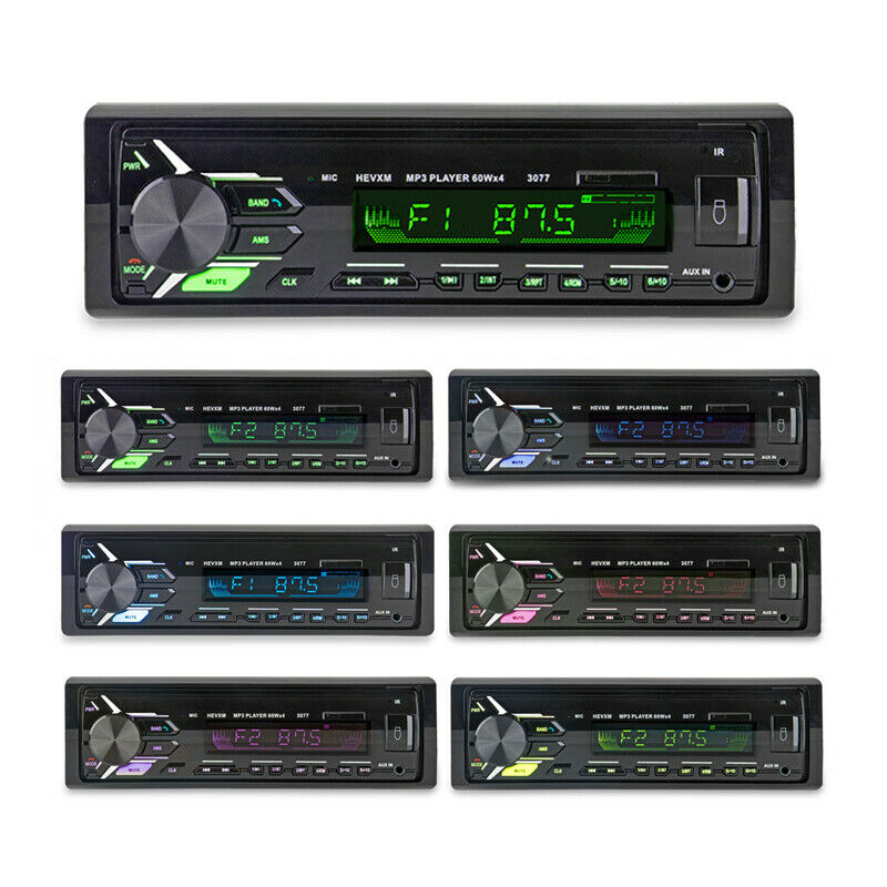 DC12V Multifunction Bluetooth Vehicle MP3 Player FM Radio AUX Audio LCD Display