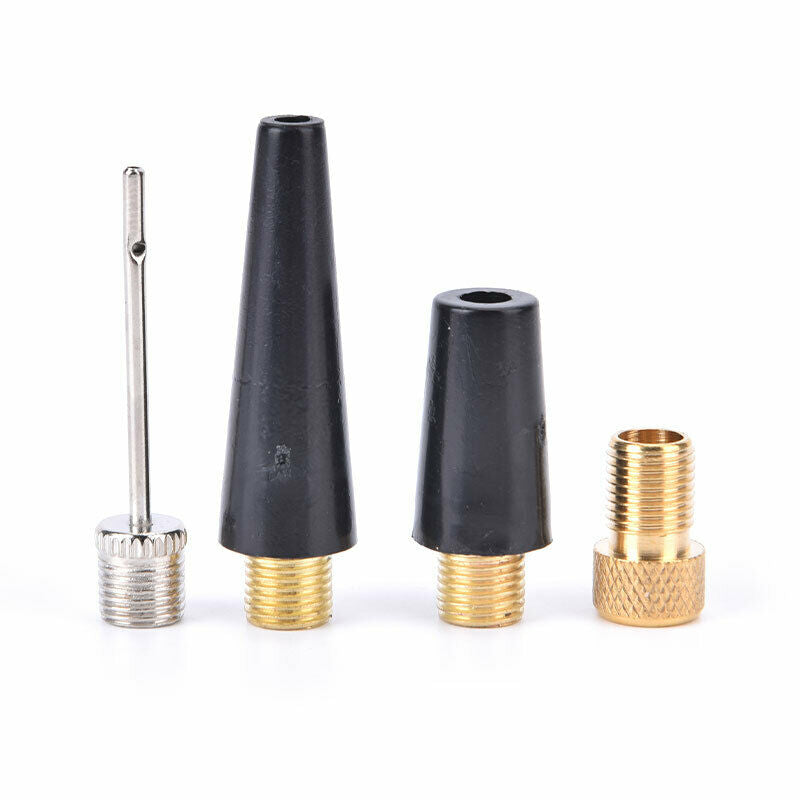 4pcs Ball Needle Nozzle Adapter Kit For Ball Football Bicycle Tire Inflate P LS