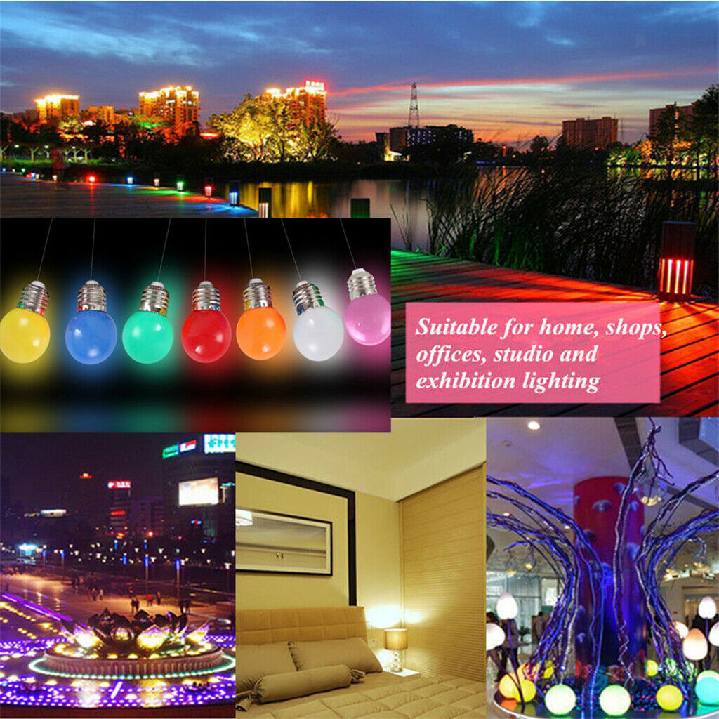 15 Pcs Golf Ball E27 Screw Standard Light Bulb Lamp Party Decor, 360 Degrees