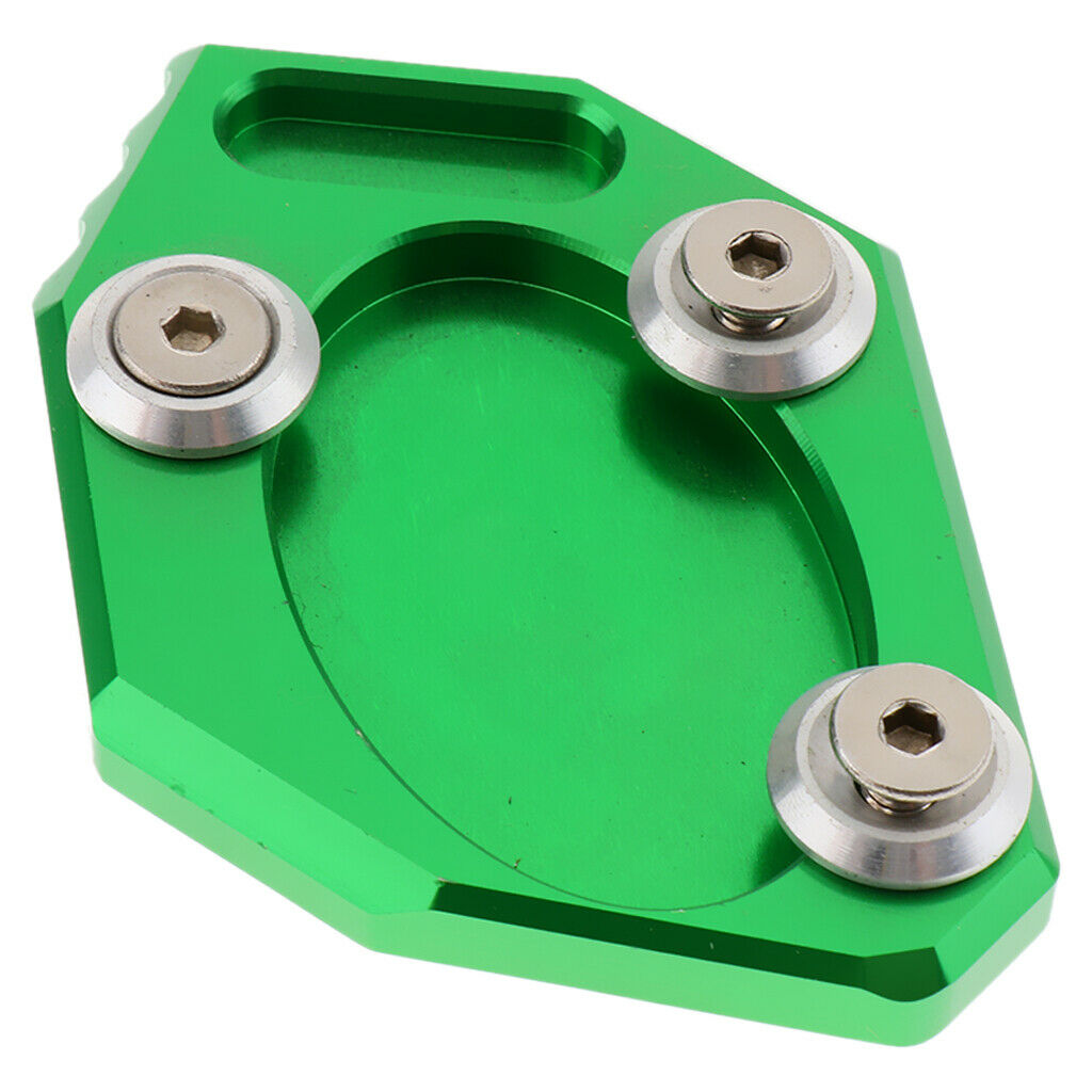 Motorcycle Kickstand Side Stand Extension Plate Pad for Kawasaki NINJA 300 Green