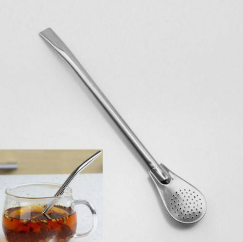 Pro Stainless Steel Tea Drinking Mate Straw Gourd Yerba Bombilla Filter Spoon