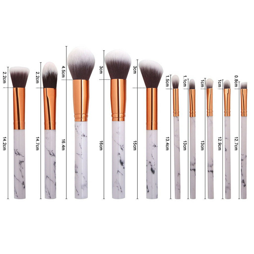 10x Marble Texture Handle Foundation Concealer Makeup Brush Cosmetic Tool