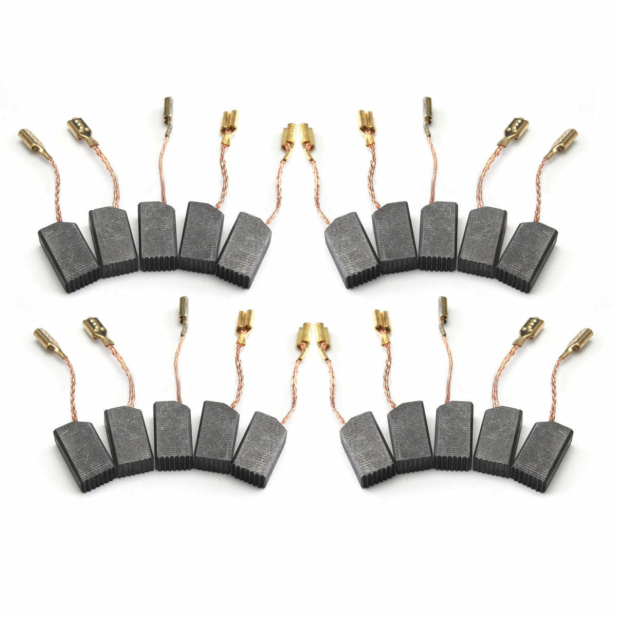 20pcs Graphite Copper Motor Carbon Brushes Kit For 100mm Angle Grinder 6*8*14mm