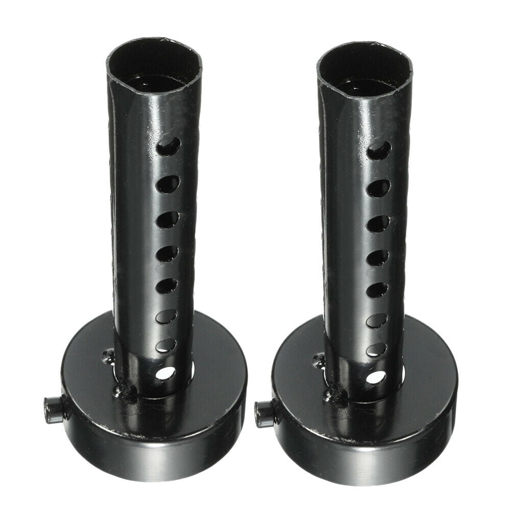 2Pieces Universal Motorcycle Exhaust Pipe Muffler Baffle Silencer Black 35mm