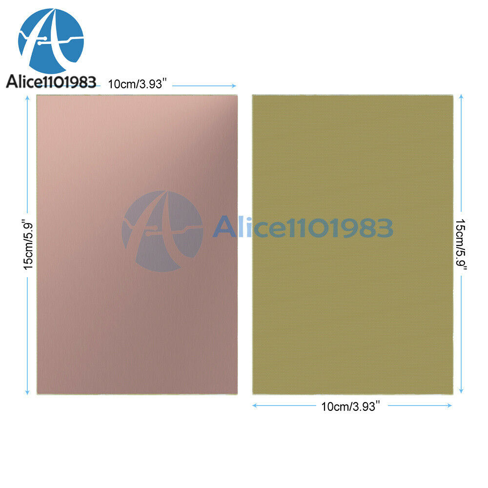 10PCS 10*15cm 10x15cm Single PCB Copper Clad Laminate Board FR4