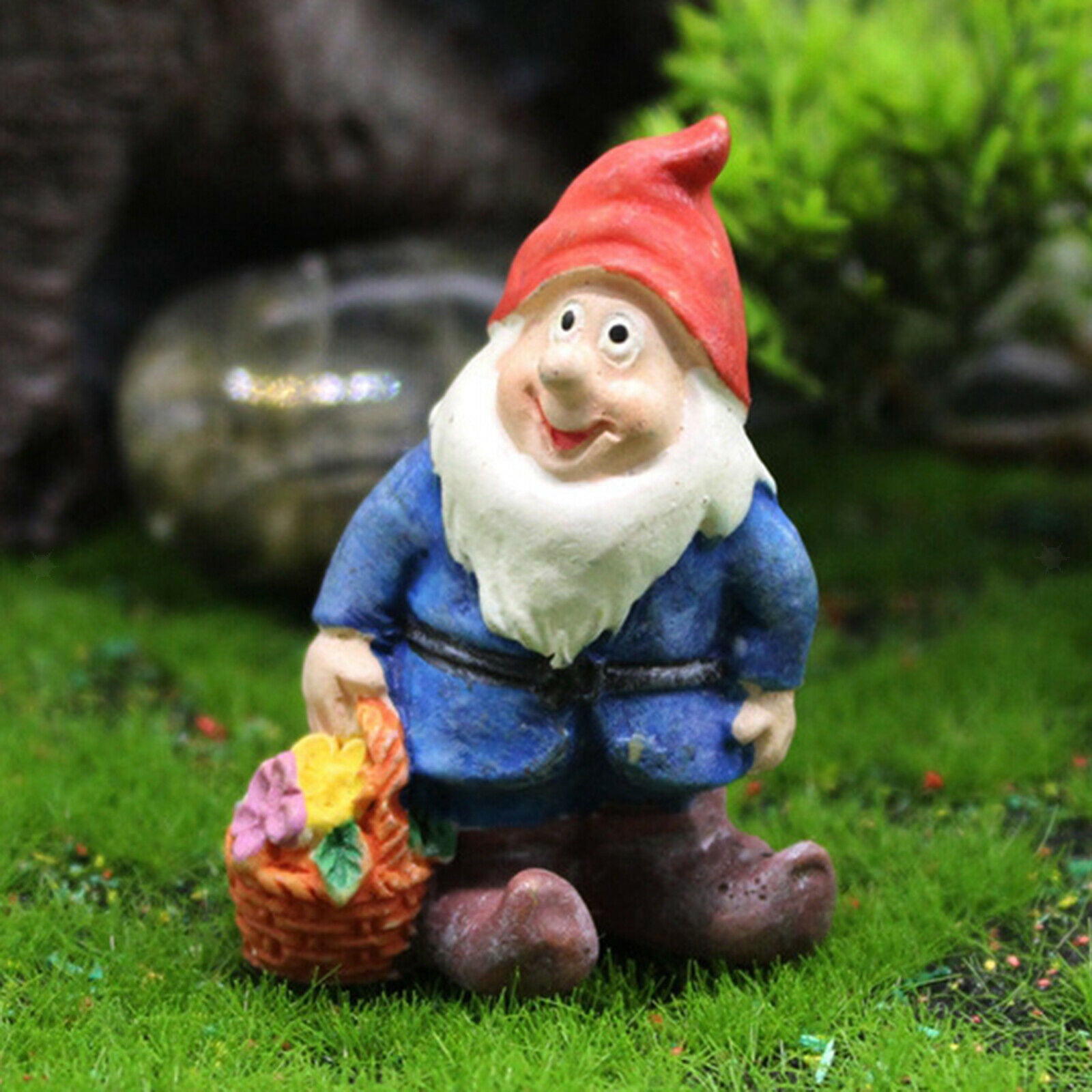 7pcs Outdoor Gnomes Statue Fairy Gardens Decoration Micro Landscape Ornament