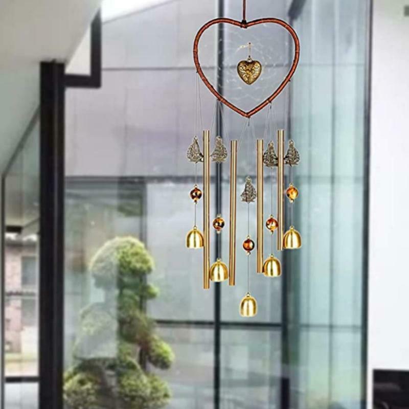 Heart Wind Chimes Living Yard Garden Hanging Windchimes Home Decor Ornaments Dre