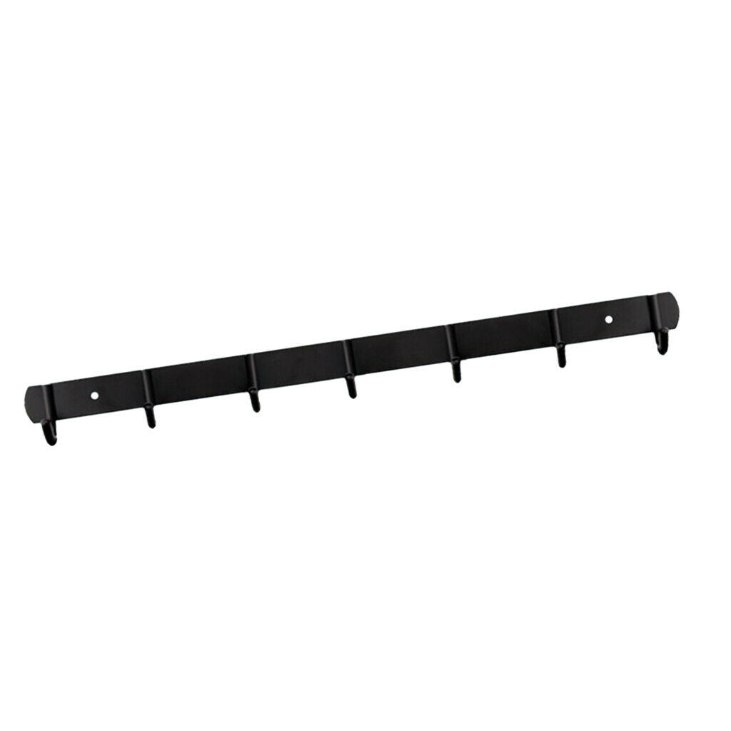 Stainless Steel Hooks Wall Mounted Coat Rack Organizer Hook Rail 7 Hooks